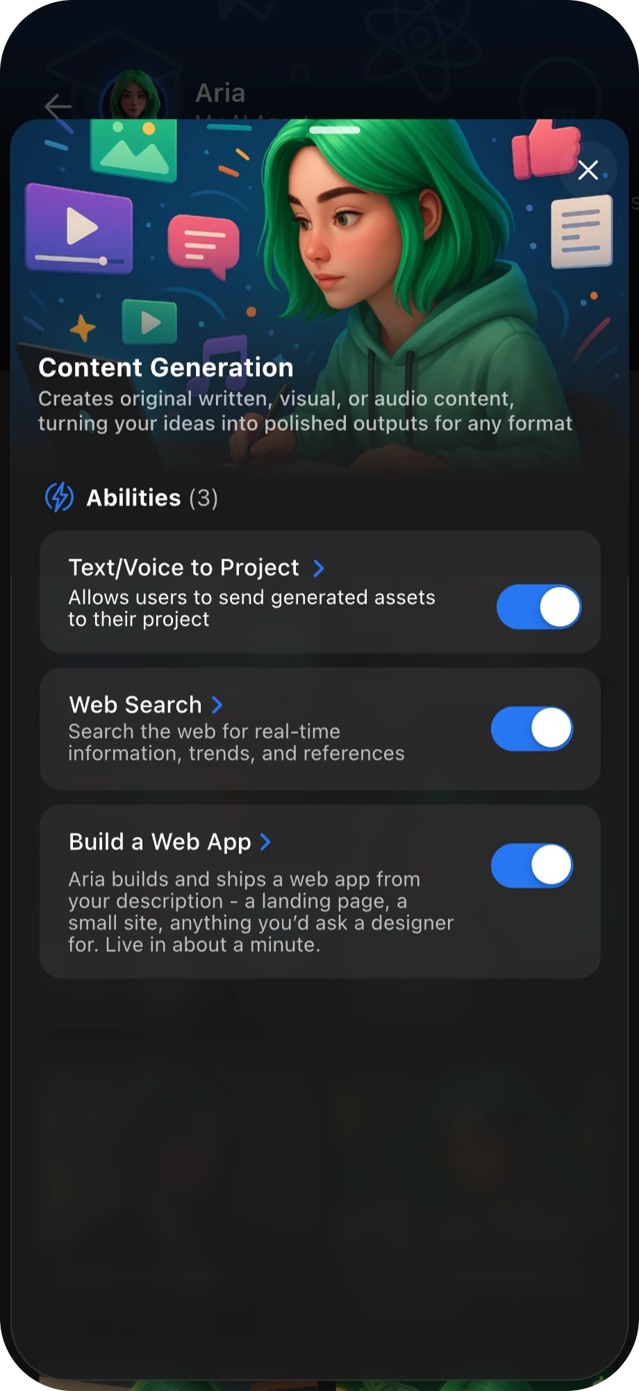 Abilities screen 2 of 5