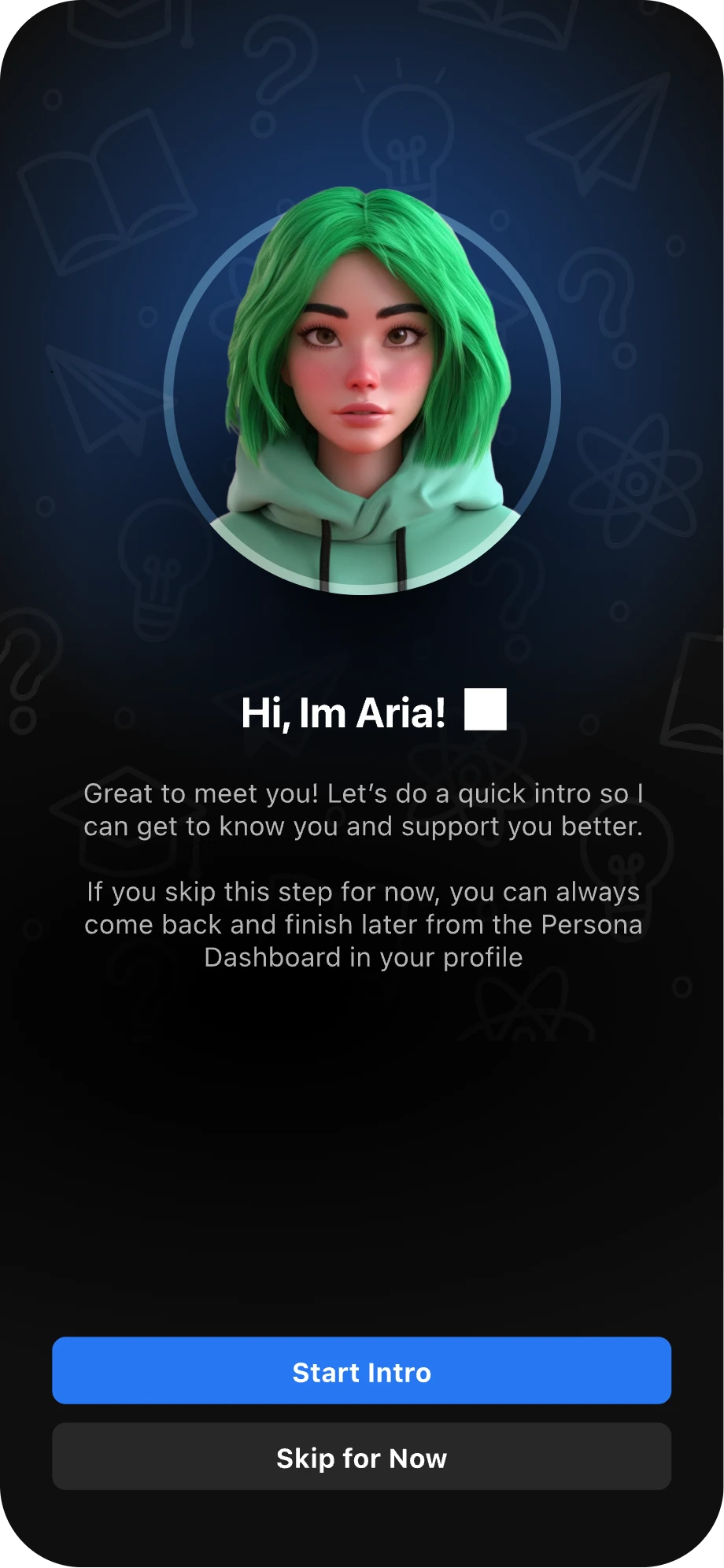 Complete Agent Setup screen 1 of 3