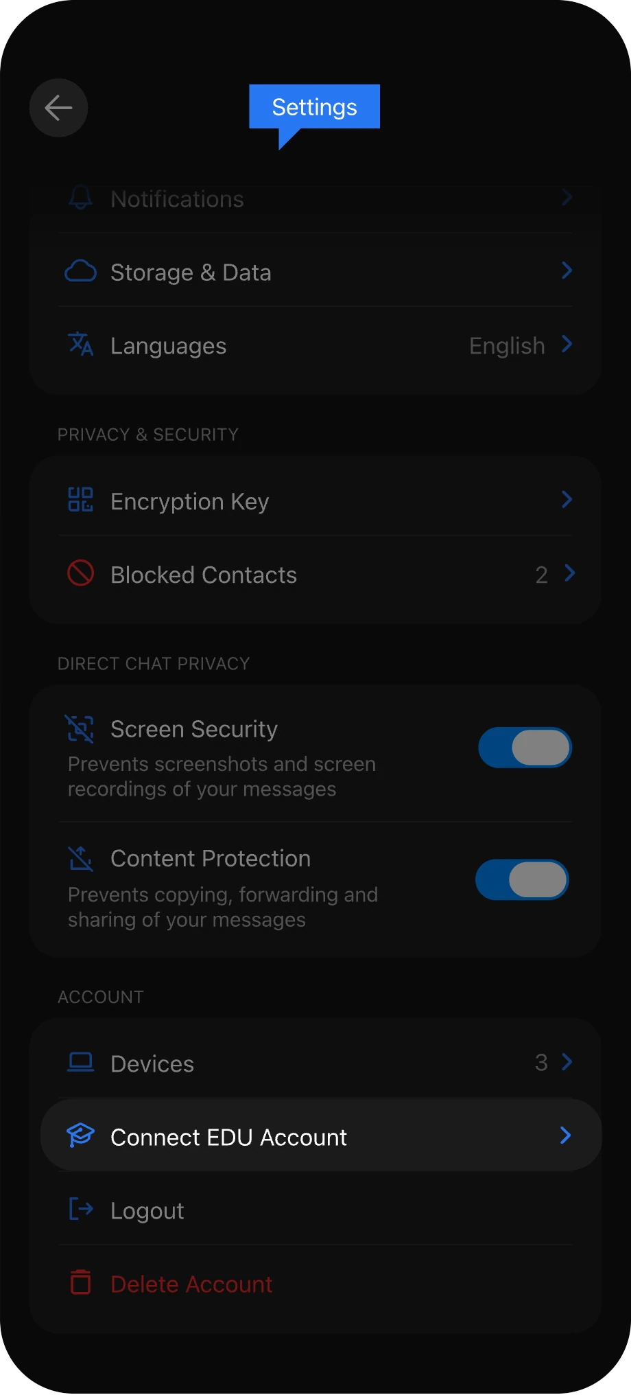 Connect your account screen 2 of 5